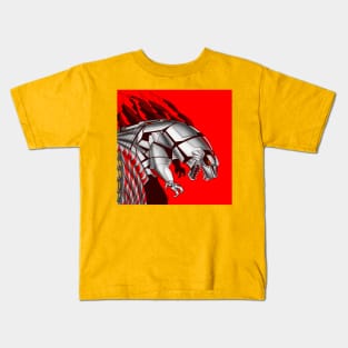 the onslaught of mechagodzilla techno kaiju burn Kids T-Shirt